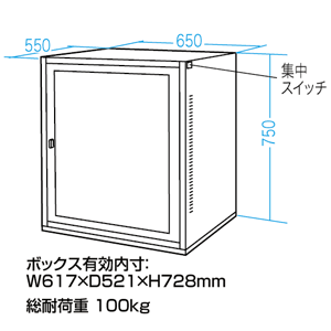 マルチ簡易防塵ラック(W650×D550mm) サンワサプライ