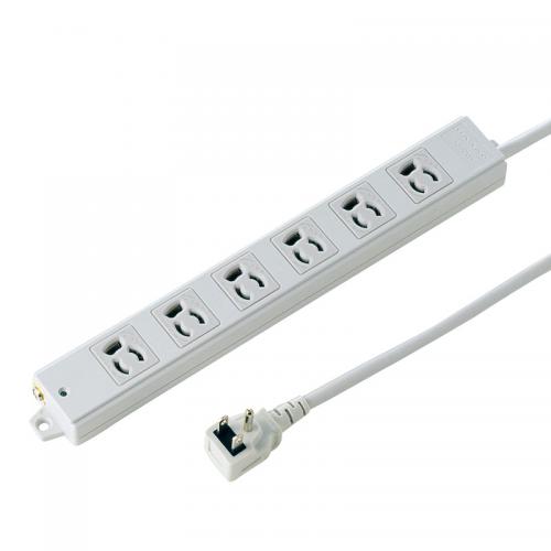 電源タップ 6個口 抜け止め3Pコンセント 3m 3P電源プラグ TAP-K6L-3