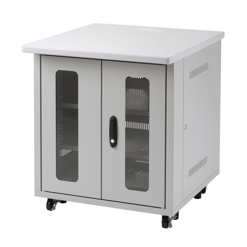 19インチマウント付きデスク 11U 2ポスト 奥行き70cm 高さ70cm