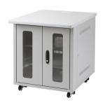 19インチマウント付きデスク 11U 2ポスト 奥行き80cm 高さ70cm