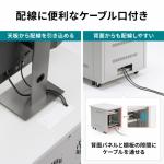 19インチマウント付きデスク 11U 2ポスト 奥行き80cm 高さ70cm