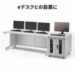 19インチマウント付きデスク 11U 2ポスト 奥行き80cm 高さ70cm