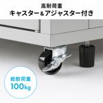 19インチマウント付きデスク 11U 2ポスト 奥行き80cm 高さ70cm