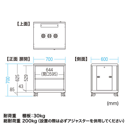マルチ収納ラック(鍵付き・メッシュ・H700mm) サンワサプライ CP
