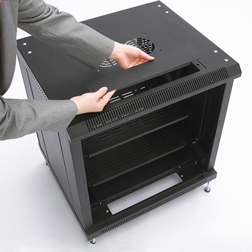 19インチラック 9U EIA規格 ハブ収納ボックス 鍵付き サンワサプライ