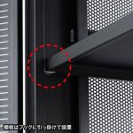 【アウトレット】マルチ収納ラック(鍵付き・メッシュ・H1600mm) サンワサプライ