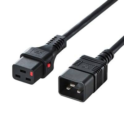 抜け防止ロック付き電源コード(5m・IEC C20/C19対応・15A・250V) APW15