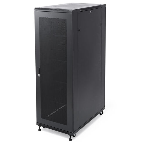 【アウトレット】サーバーラック 19インチマウント 36U 奥行100cm メッシュパネル 棚板×3枚 スライド棚×1枚付き サンワサプライ製