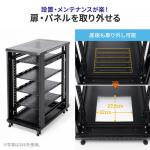 【アウトレット】サーバーラック 19インチマウント 36U 奥行100cm メッシュパネル 棚板×3枚 スライド棚×1枚付き サンワサプライ製
