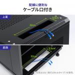 【アウトレット】サーバーラック 19インチマウント 24U 奥行60cm メッシュパネル 棚板×3枚付き サンワサプライ製