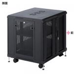 【訳ありアウトレット】マルチ収納ラック(鍵付き・メッシュ・H700mm)