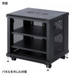 【訳ありアウトレット】マルチ収納ラック(鍵付き・メッシュ・H700mm)