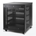 【アウトレット】タワー型サーバー・機器収納ラック(幅80cm・高さ100cm・棚板3枚付・底板耐荷重100kg)