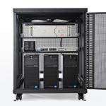 【アウトレット】タワー型サーバー・機器収納ラック(幅80cm・高さ100cm・棚板3枚付・底板耐荷重100kg)