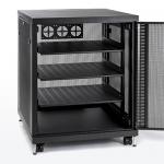 【アウトレット】タワー型サーバー・機器収納ラック(幅80cm・高さ100cm・棚板3枚付・底板耐荷重100kg)