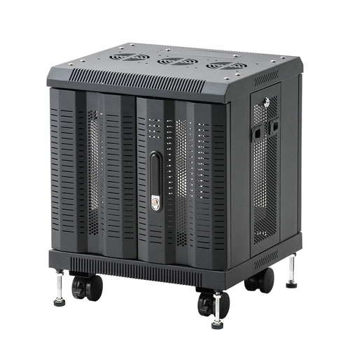 【アウトレット】マルチ収納ラック(メッシュパネル・鍵付き・H550) サンワサプライ
