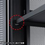 【アウトレット】マルチ収納ラック(メッシュパネル・鍵付き・H550) サンワサプライ