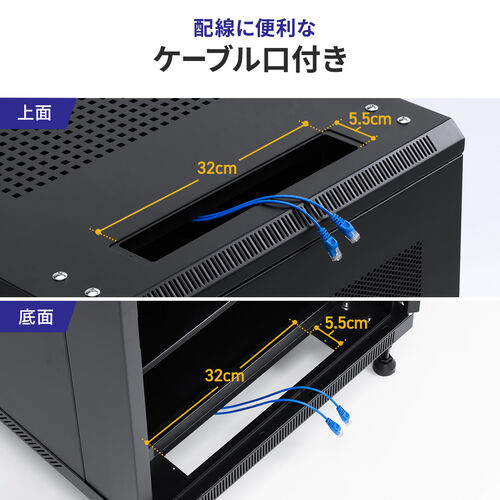 サーバーラック 19インチマウント 42U 奥行100cm 前後メッシュパネル
